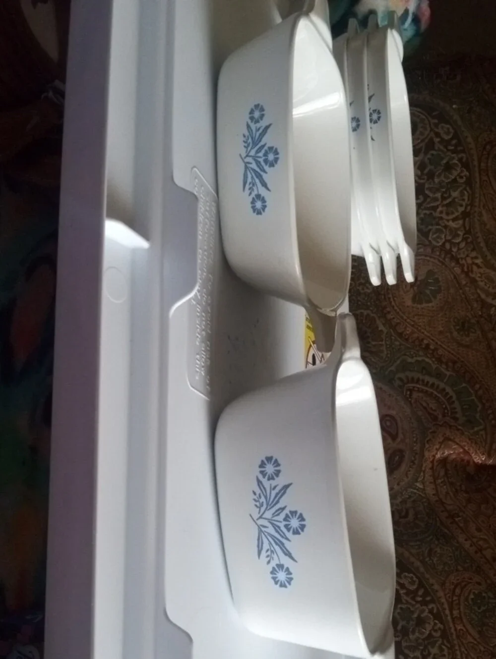 Corningware Blue Corn Flower Bakeware Set of Five
